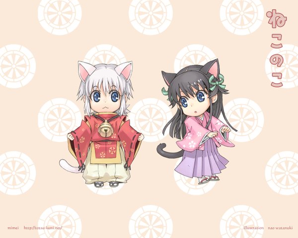 Anime picture 1280x1024 with watanuki nao animal ears cat girl girl tagme