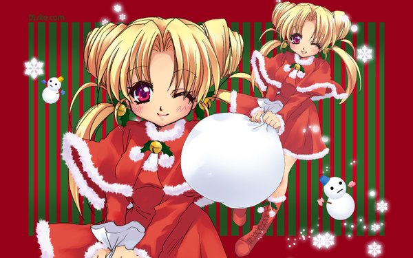 Anime picture 1920x1200 with dlsite.com highres wide image christmas