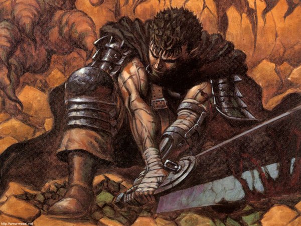 Anime picture 1024x768 with berserk guts boy tagme