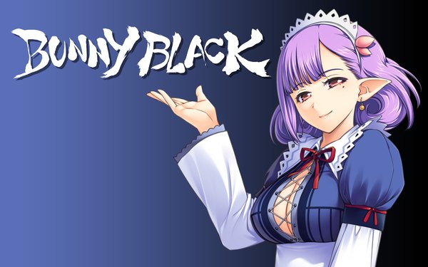 Anime picture 1920x1200 with bunnyblack (game) highres light erotic wide image brown eyes game cg purple hair girl
