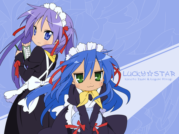 Anime picture 1600x1200 with lucky star kyoto animation izumi konata hiiragi kagami girl