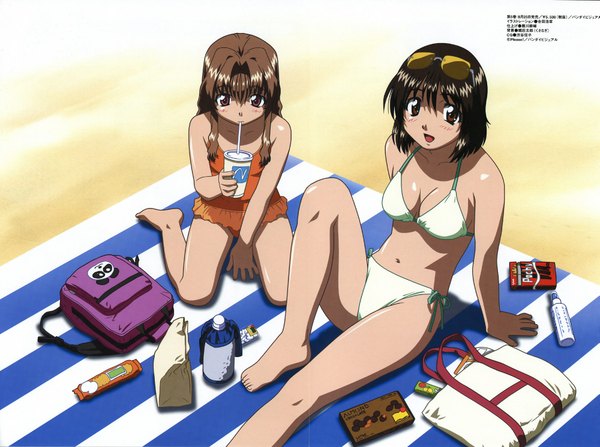 Anime picture 2000x1492 with onegai teacher morino ichigo herikawa koishi highres swimsuit bikini white bikini