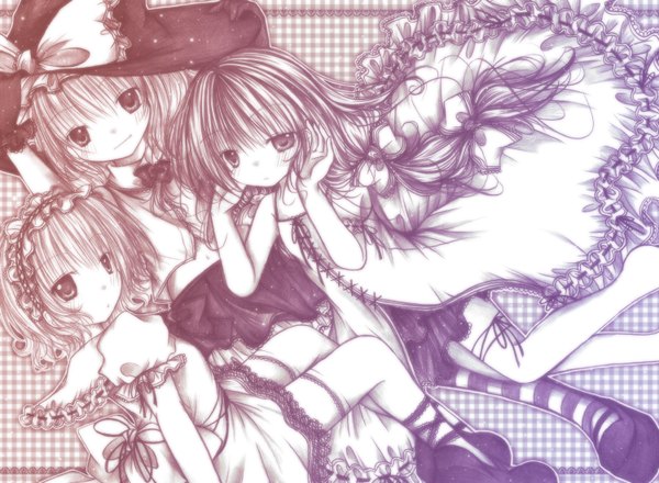 Anime picture 1500x1100 with touhou kirisame marisa patchouli knowledge alice margatroid kasuga sunao girl