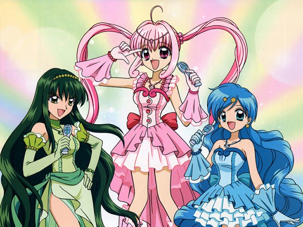 Anime picture 1024x768 with mermaid melody pichi pichi pitch nanami lucia houshou hanon touin rina tagme