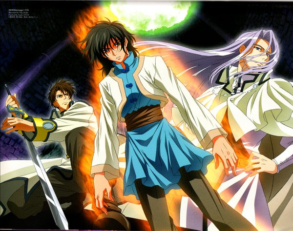 Anime picture 1745x1379 with kyou kara maou studio deen shibuya yuri conrad weller gunter von christ highres boy weapon sword