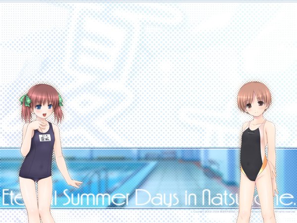 Anime picture 1280x960 with skin tight swimsuit one-piece swimsuit school swimsuit