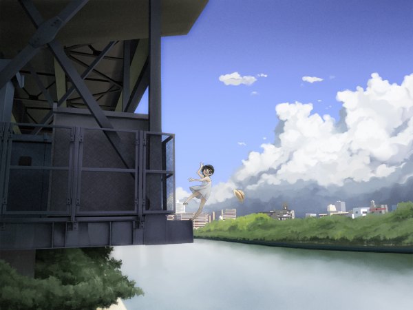 Anime picture 1200x900 with kawazu landscape tagme