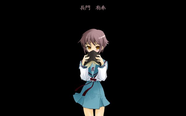 Anime picture 1680x1050 with suzumiya haruhi no yuutsu kyoto animation nagato yuki wide image girl serafuku