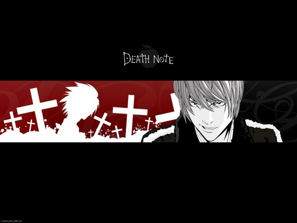 Anime picture 1400x1050 with death note madhouse yagami light death notebook