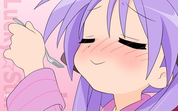 Anime picture 1920x1200 with lucky star kyoto animation hiiragi kagami blush highres wide image close-up girl tagme