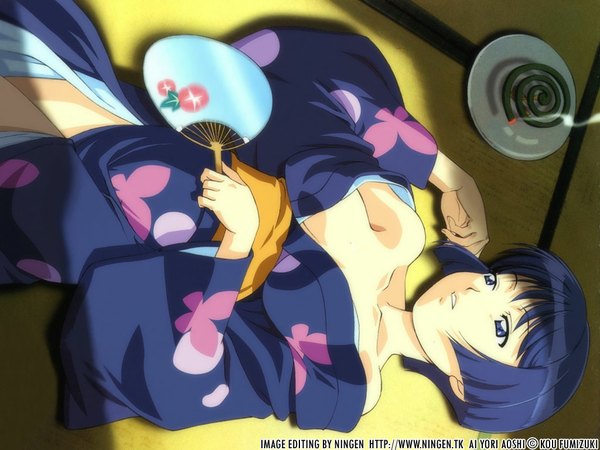 Anime picture 1024x768 with ai yori aoshi j.c. staff sakuraba aoi light erotic tagme