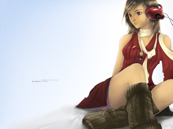 Anime picture 1600x1200 with headphones tagme