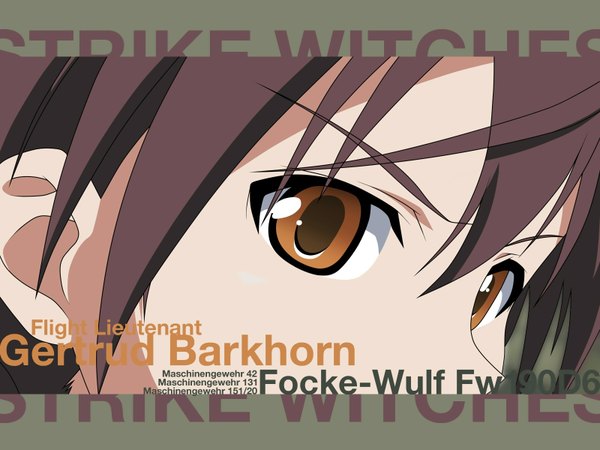 Anime picture 1600x1200 with strike witches gertrud barkhorn close-up tagme