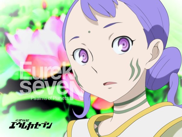 Anime picture 1024x768 with eureka seven studio bones single purple eyes twintails purple hair wallpaper vector sakuya (e7)