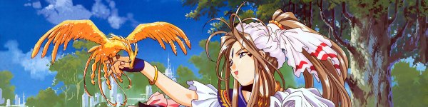 Anime picture 4800x1200 with aa megami-sama anime international company belldandy highres wide image dualscreen
