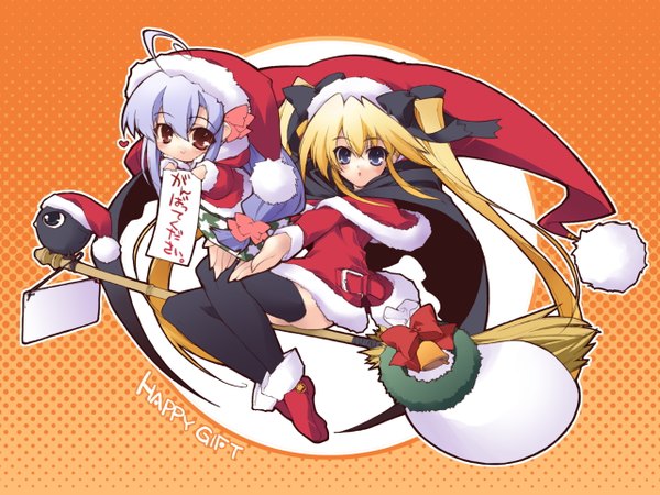 Anime picture 1280x960 with gift eternal rainbow fujimiya chisa kamishiro yukari (gift eternal rainbow) christmas tagme