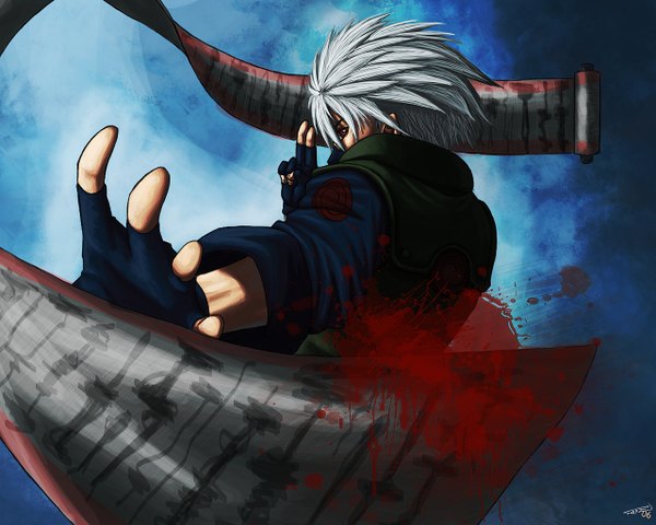 Anime picture 1280x1024 with naruto studio pierrot naruto (series) hatake kakashi sharingan tagme