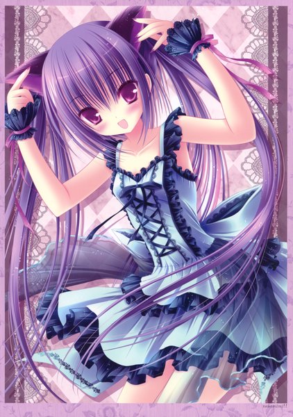 Anime picture 2819x4011 with tinker bell tall image highres purple eyes animal ears purple hair loli girl