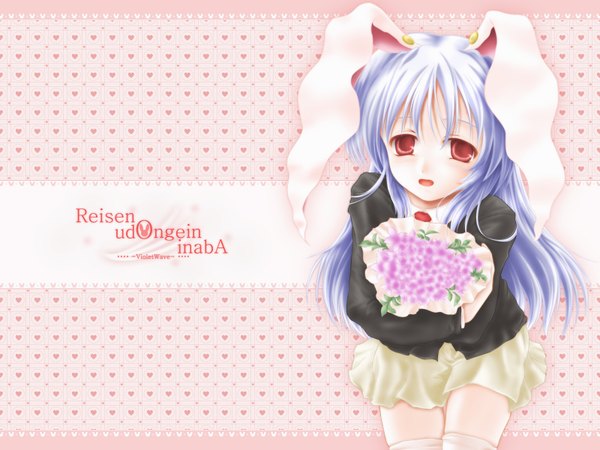 Anime picture 1600x1200 with touhou reisen udongein inaba bunny ears wallpaper bunny girl girl