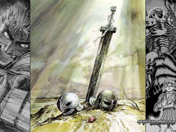 Anime picture 1024x768 with berserk sword tagme