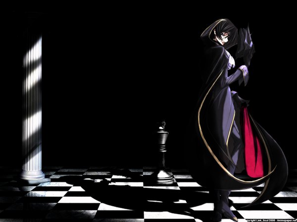 Anime picture 1280x960 with code geass sunrise (studio) lelouch lamperouge checkered floor chess