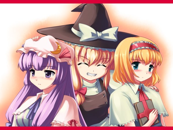 Anime picture 1200x900 with touhou kirisame marisa patchouli knowledge alice margatroid tdk girl