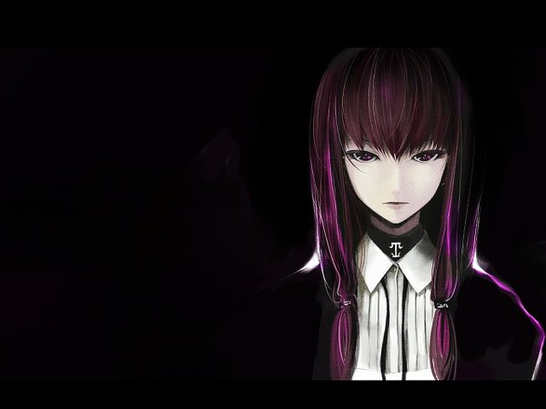 Anime picture 1280x960 with touhou koakuma black background girl tagme