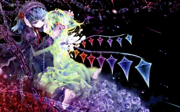 Anime picture 2850x1782 with touhou flandre scarlet remilia scarlet highres wide image girl nc