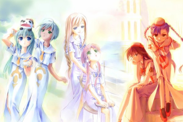 Anime picture 1280x854 with aria mizunashi akari alice carroll aika s granzchesta alicia florence athena glory akira e ferrari hime granzchesta president maa