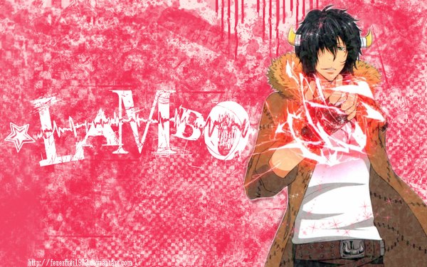 Anime picture 1280x800 with katekyou hitman reborn lambo wide image horn (horns) boy