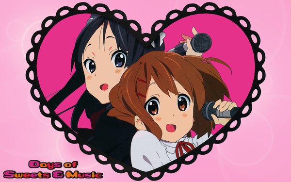 Anime picture 1920x1200 with k-on! kyoto animation akiyama mio hirasawa yui highres wide image