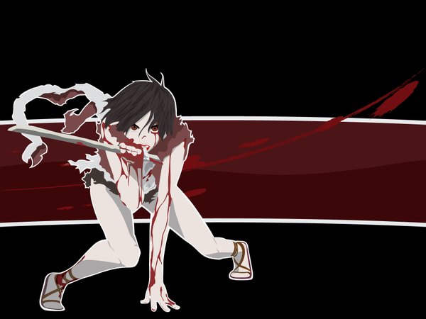 Anime picture 1600x1200 with blood+ production i.g otonashi saya vampire blood kyuuketsuki