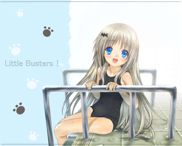 Anime picture 1280x1024 with little busters! key (studio) noumi kudryavka jpeg artifacts swimsuit one-piece swimsuit school swimsuit