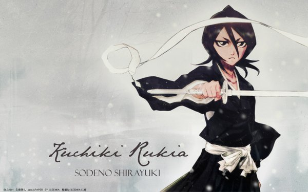 Anime picture 1280x800 with bleach studio pierrot kuchiki rukia wide image