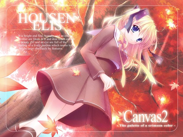 Anime picture 1280x960 with canvas 2 housen elis nanao naru autumn