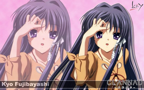 Anime picture 1920x1200 with clannad key (studio) fujibayashi kyou highres wide image copyright name girl