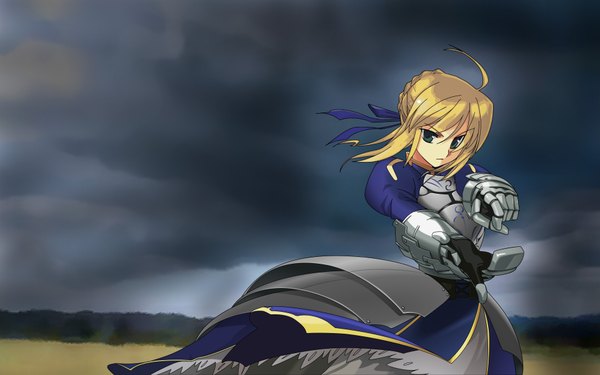 Anime picture 1920x1200 with fate (series) fate/stay night studio deen type-moon artoria pendragon (all) saber highres wide image