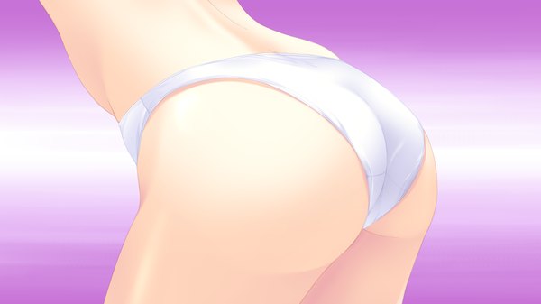 Anime picture 2048x1152 with guardian place skyfish (studio) tagme (character) tsurugi hagane single highres light erotic wide image game cg ass underwear only girl underwear panties