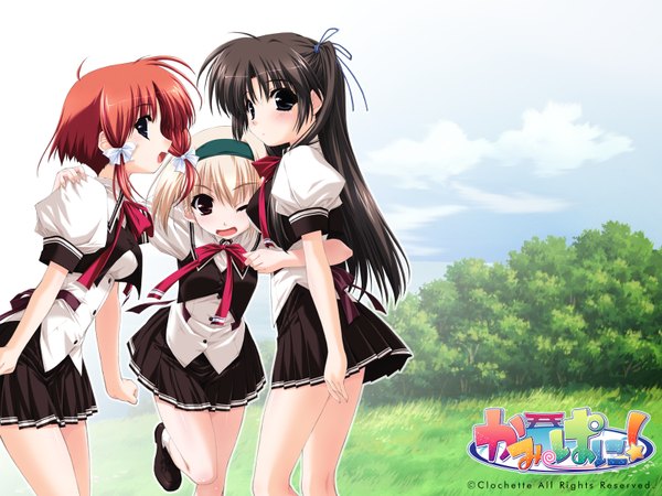 Anime picture 1600x1200 with kamipani (game) katase megumi kahara mizuki shintarou girl amaizumimoriamekoyori no mikoto