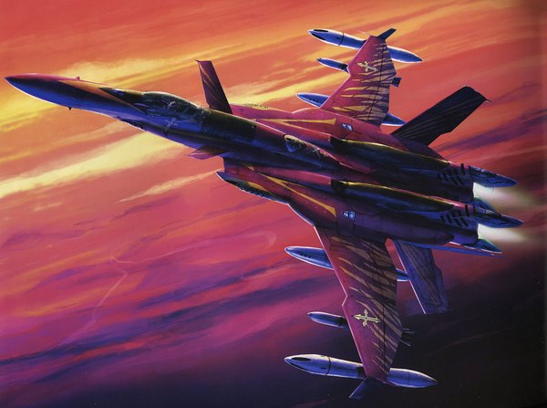 Anime picture 2000x1491 with macross highres airplane jet tagme