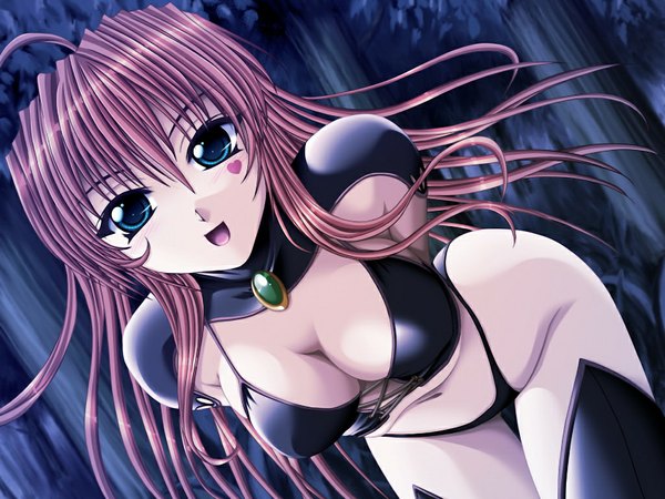 Anime picture 1024x768 with princess general 2 (game) blue eyes light erotic game cg red hair girl