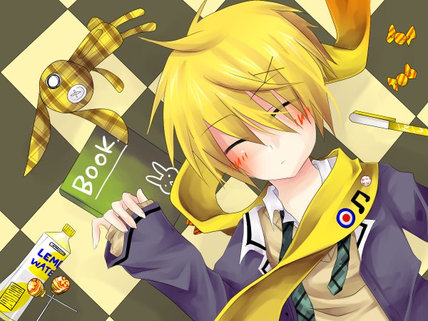 Anime picture 1200x900 with vocaloid kagamine len tagme