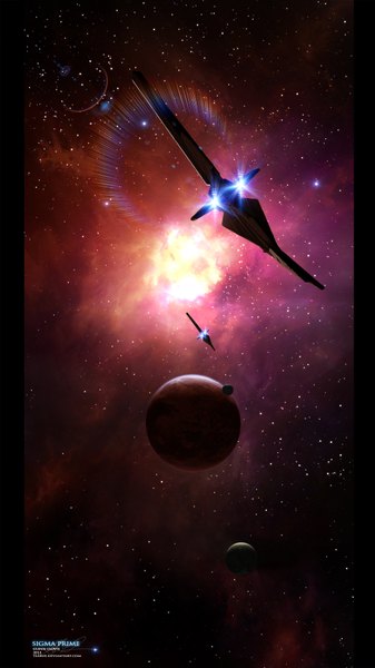 Anime picture 1080x1920 with original tsarye tall image inscription light no people space star (stars) planet spacecraft