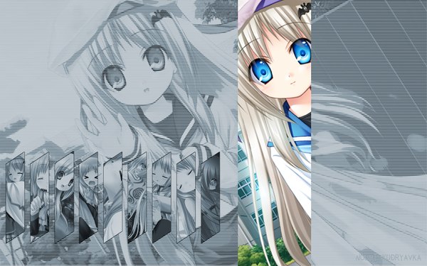 Anime picture 1680x1050 with little busters! key (studio) blue eyes wide image