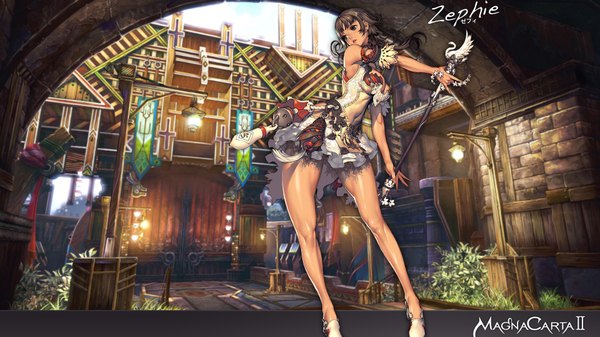 Anime picture 1920x1080 with magna carta kim hyung tae highres wide image cleavage wallpaper dress