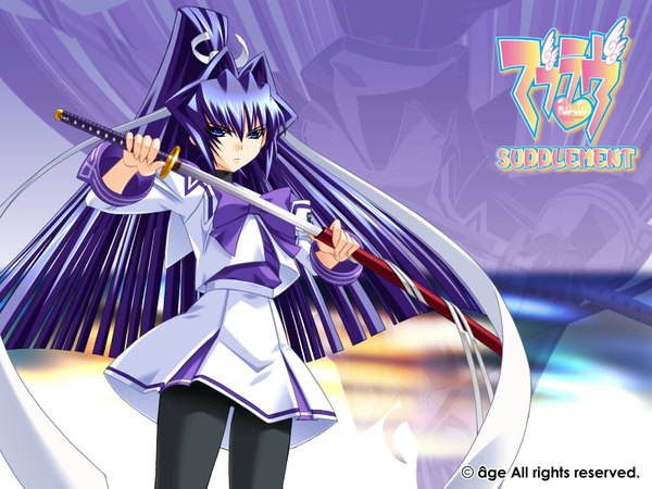 Anime picture 1600x1200 with muv-luv mitsurugi meiya sword tagme