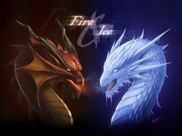 Anime picture 1280x960 with deligaris (artist) teeth fang (fangs) smoke dragon