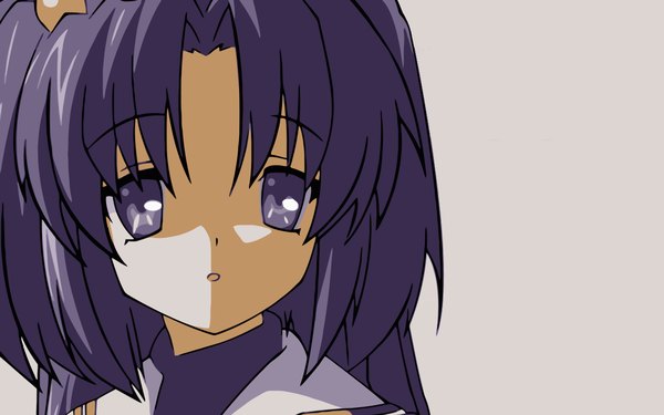 Anime picture 1280x800 with clannad key (studio) ichinose kotomi wide image grey background vector