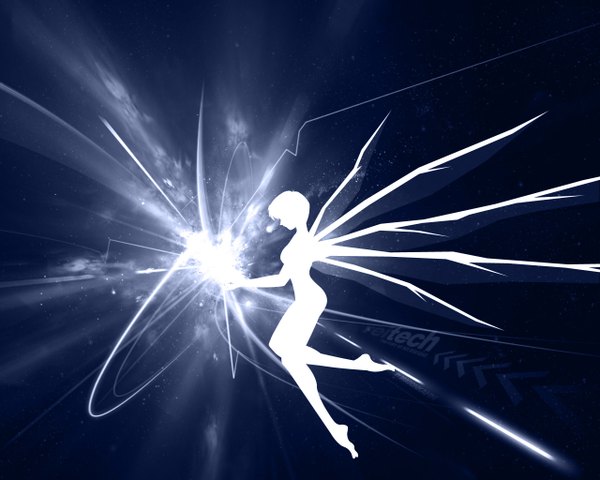 Anime picture 1280x1024 with neon genesis evangelion gainax ayanami rei silhouette wings