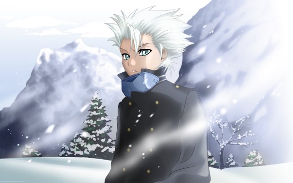 Anime picture 2560x1600 with bleach studio pierrot hitsugaya toushirou highres wide image